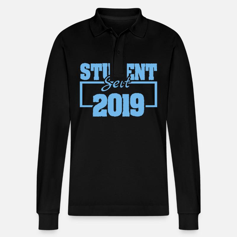 2019 - Stanley/Stella Unisex Bio-Langarm-Poloshirt Prepster - Schwarz