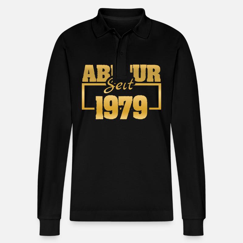 Abschlussklasse 1979 - Stanley/Stella Unisex Bio-Langarm-Poloshirt Prepster - Schwarz