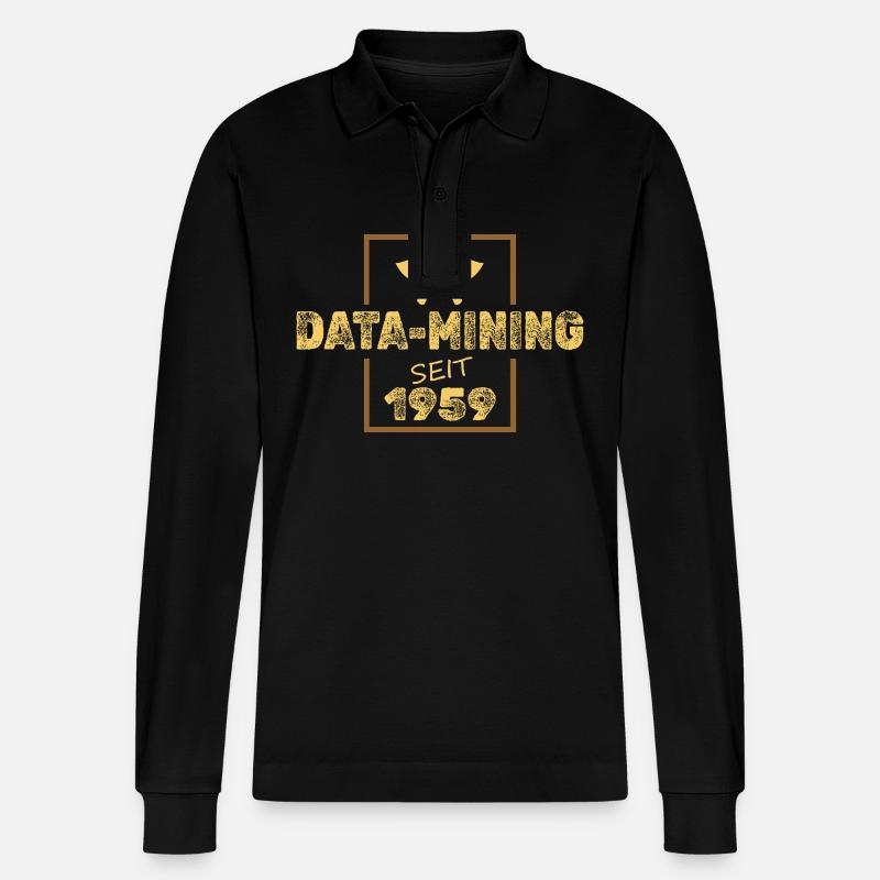 Data 1959 - Stanley/Stella Unisex Bio-Langarm-Poloshirt Prepster - Schwarz