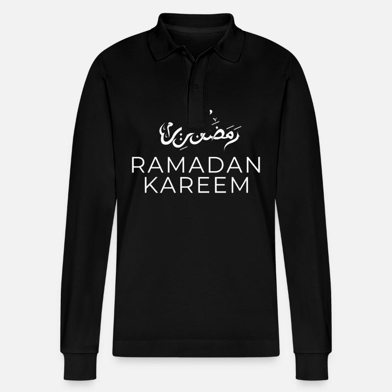 Ramadan Mubarak - Stanley/Stella Unisex Bio-Langarm-Poloshirt Prepster - Schwarz
