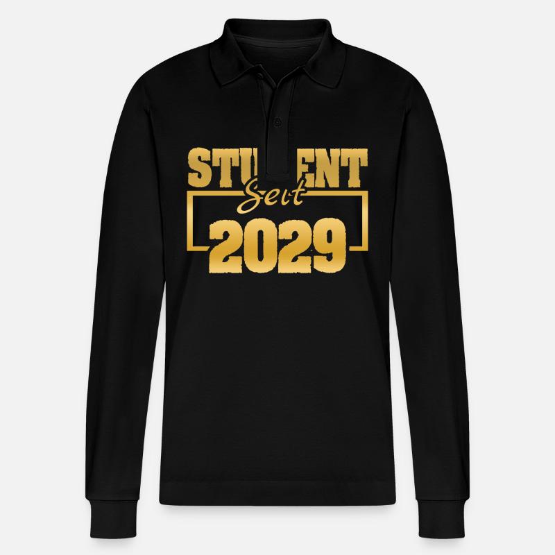 seit 2029 - Stanley/Stella Unisex Bio-Langarm-Poloshirt Prepster - Schwarz