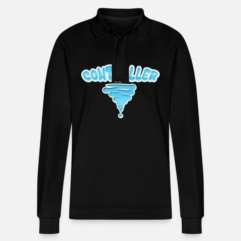 Controller als Beruf - Stanley/Stella Unisex Bio-Langarm-Poloshirt Prepster - Schwarz