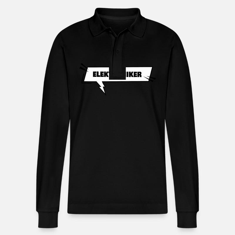 Cadeau pour technicien en électronique - Polo à manches longues bio PREPSTER Stanley/Stella Unisexe - noir