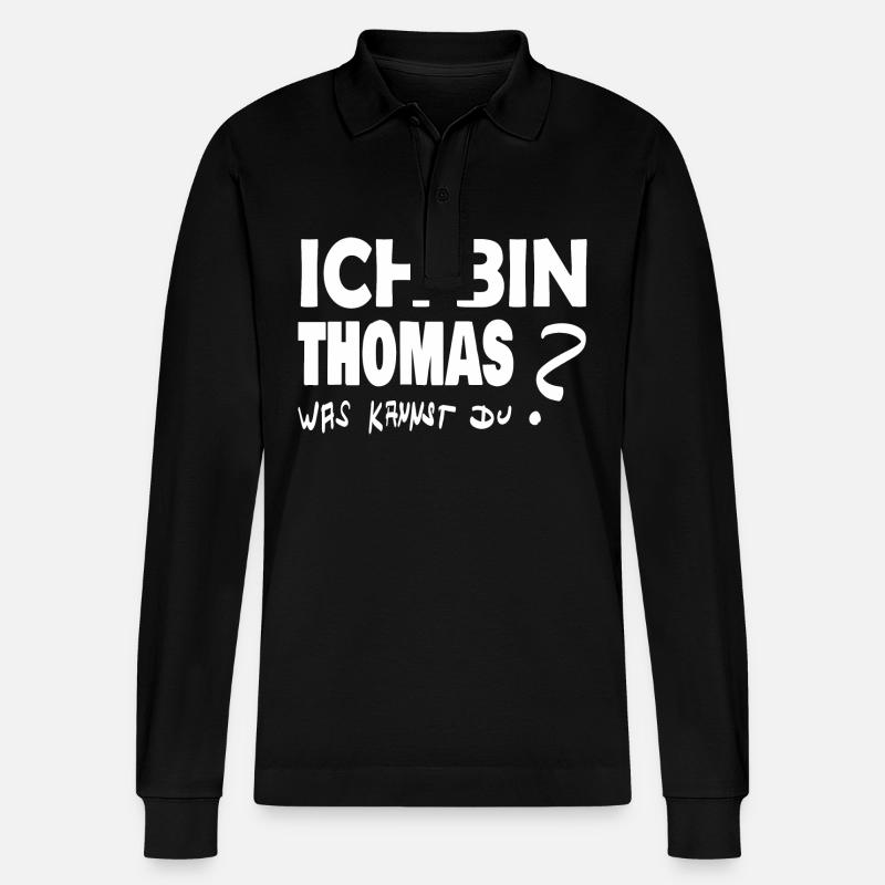 Cadeau pour Thomas - Polo à manches longues bio PREPSTER Stanley/Stella Unisexe - noir