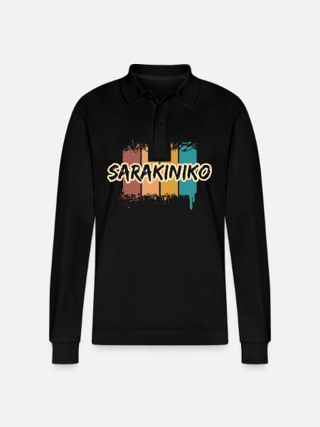 Sarakiniko Sarakiniko - Stanley/Stella Organic Unisex Long-Sleeved Polo Shirt Prepster - black