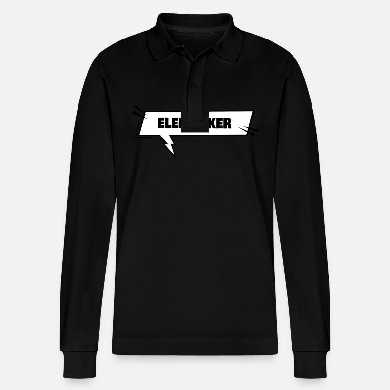 Bildung Elektriker - Stanley/Stella Unisex Bio-Langarm-Poloshirt Prepster - Schwarz