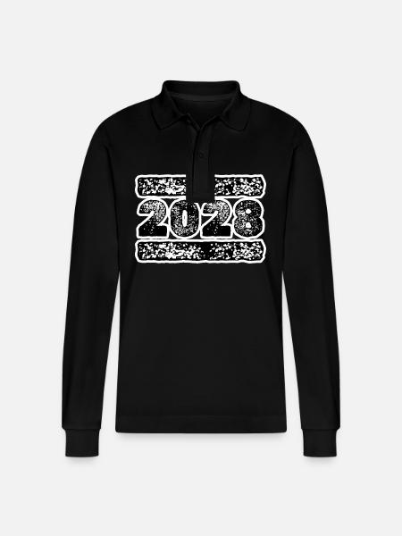 2028 2028 - Stanley/Stella Organic Unisex Long-Sleeved Polo Shirt Prepster - black