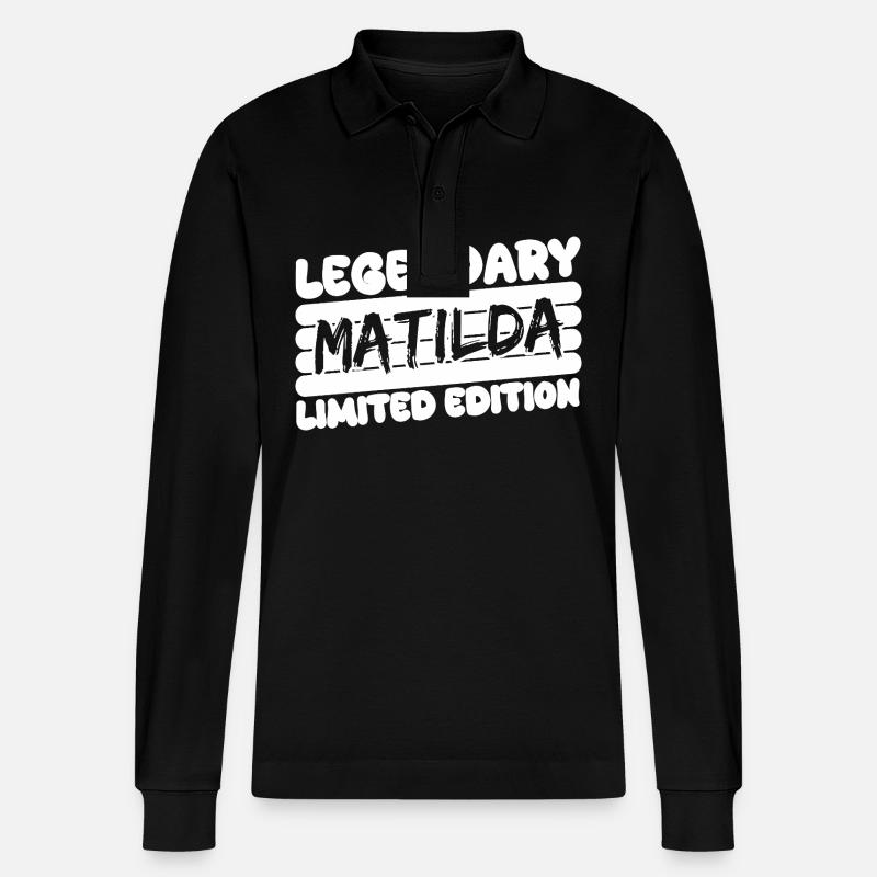 Nom : Matilda - Polo à manches longues bio PREPSTER Stanley/Stella Unisexe - noir