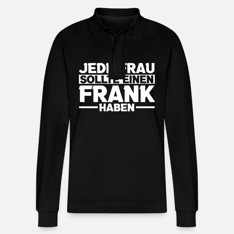 Frank - Stanley/Stella Unisex Bio-Langarm-Poloshirt Prepster - Schwarz
