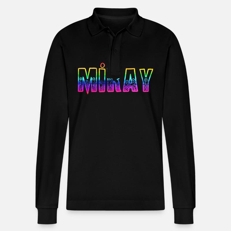 miray rs regenbogen - Stanley/Stella Unisex Bio-Langarm-Poloshirt Prepster - Schwarz