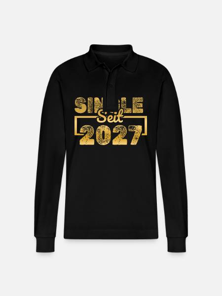 2027 2027 - Stanley/Stella Organic Unisex Long-Sleeved Polo Shirt Prepster - black