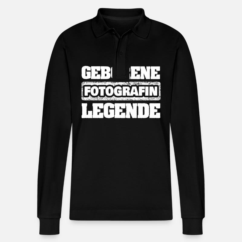 Fotografin - Stanley/Stella Unisex Bio-Langarm-Poloshirt Prepster - Schwarz