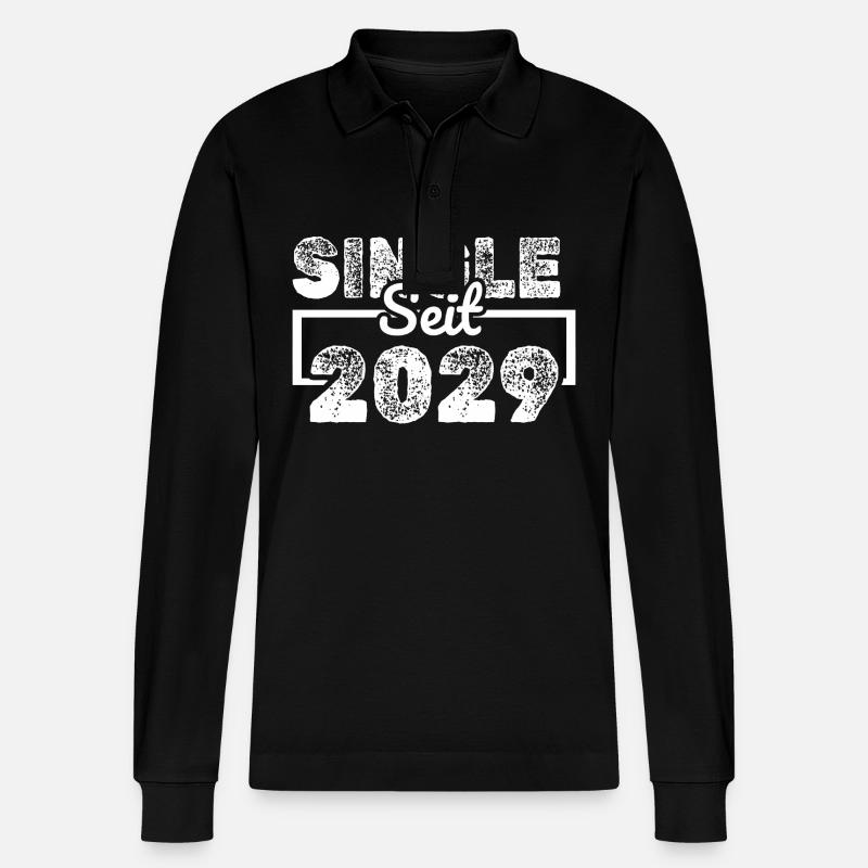 Single 2029 - Stanley/Stella Unisex Bio-Langarm-Poloshirt Prepster - Schwarz