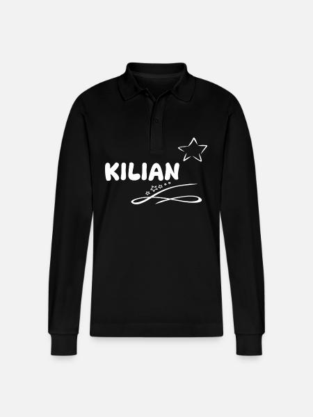 Gift Kilian - Stanley/Stella Organic Unisex Long-Sleeved Polo Shirt Prepster - black