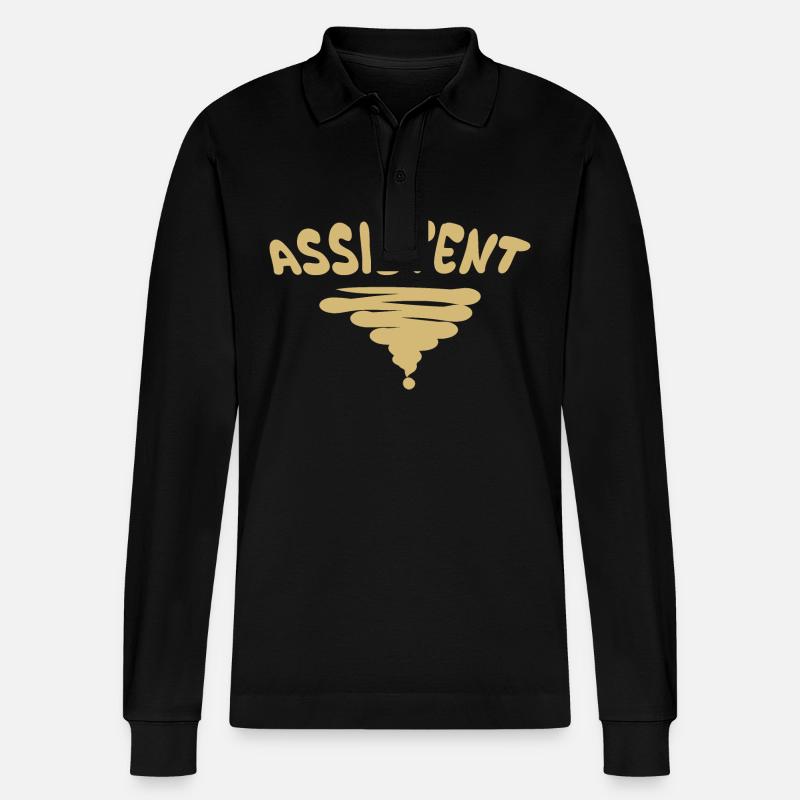 Beruf Assistent - Stanley/Stella Unisex Bio-Langarm-Poloshirt Prepster - Schwarz