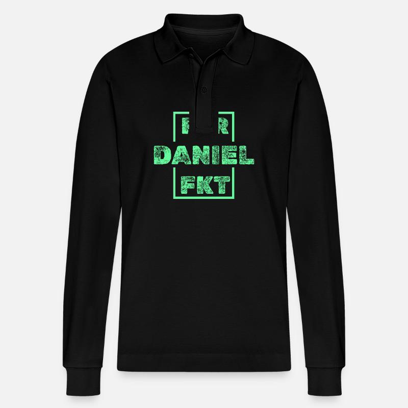 Geschenk für Daniel - Stanley/Stella Unisex Bio-Langarm-Poloshirt Prepster - Schwarz