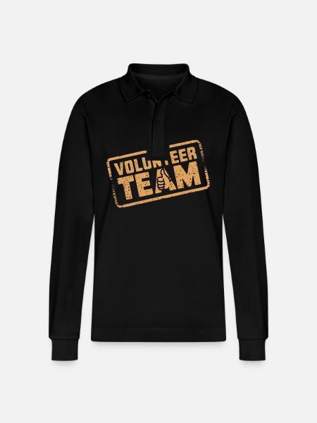 Volunteer Team 17 - Stanley/Stella Unisex Bio-Langarm-Poloshirt Prepster - Schwarz