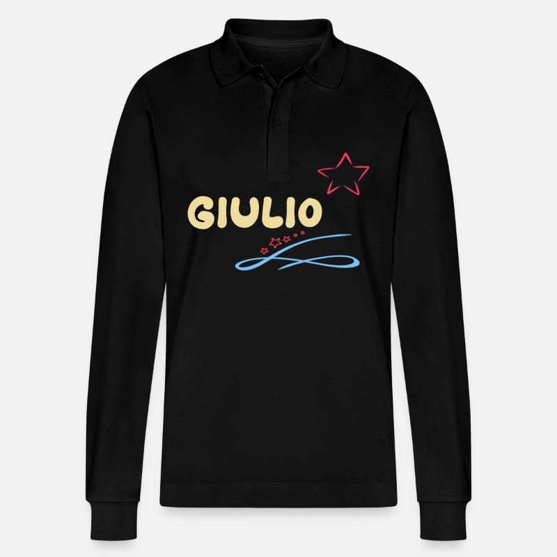 Giulio en cadeau - Polo à manches longues bio PREPSTER Stanley/Stella Unisexe - noir