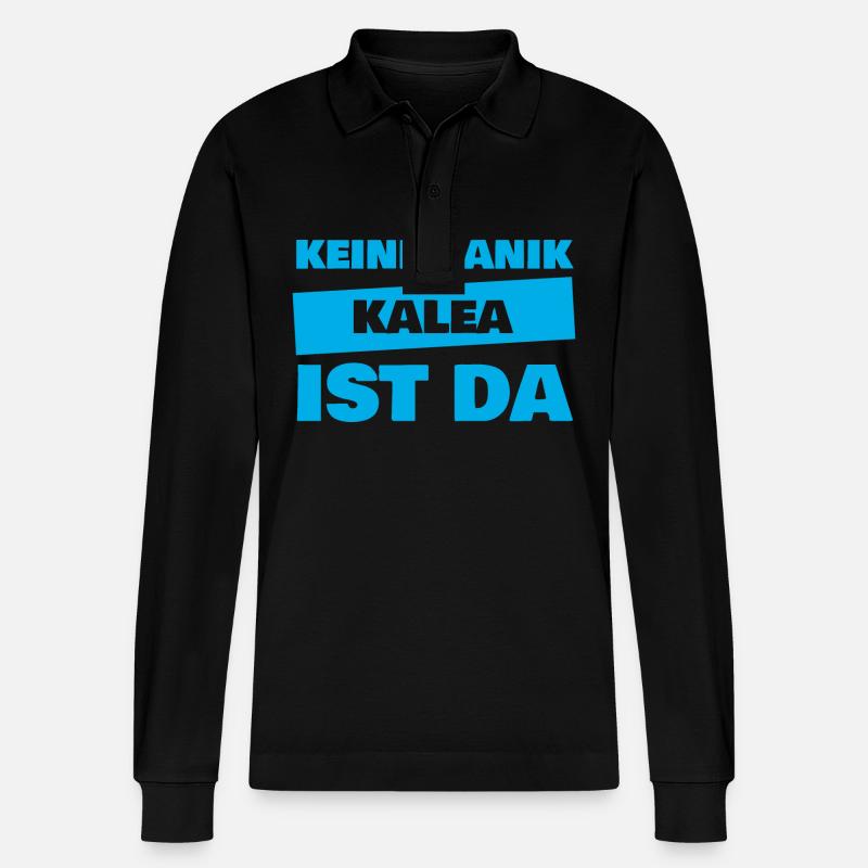 Kalea als Vorname - Stanley/Stella Unisex Bio-Langarm-Poloshirt Prepster - Schwarz