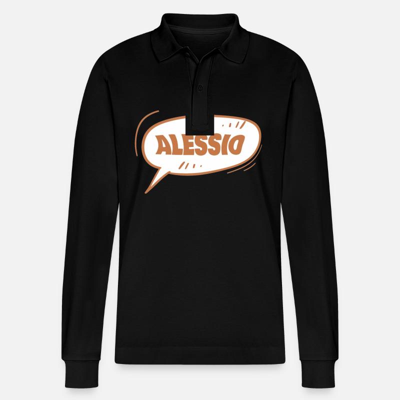 Alessio - Stanley/Stella Unisex Bio-Langarm-Poloshirt Prepster - Schwarz