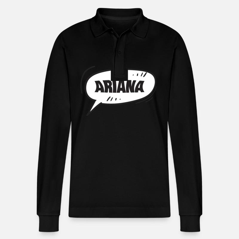 Ariana - Stanley/Stella Unisex Bio-Langarm-Poloshirt Prepster - Schwarz
