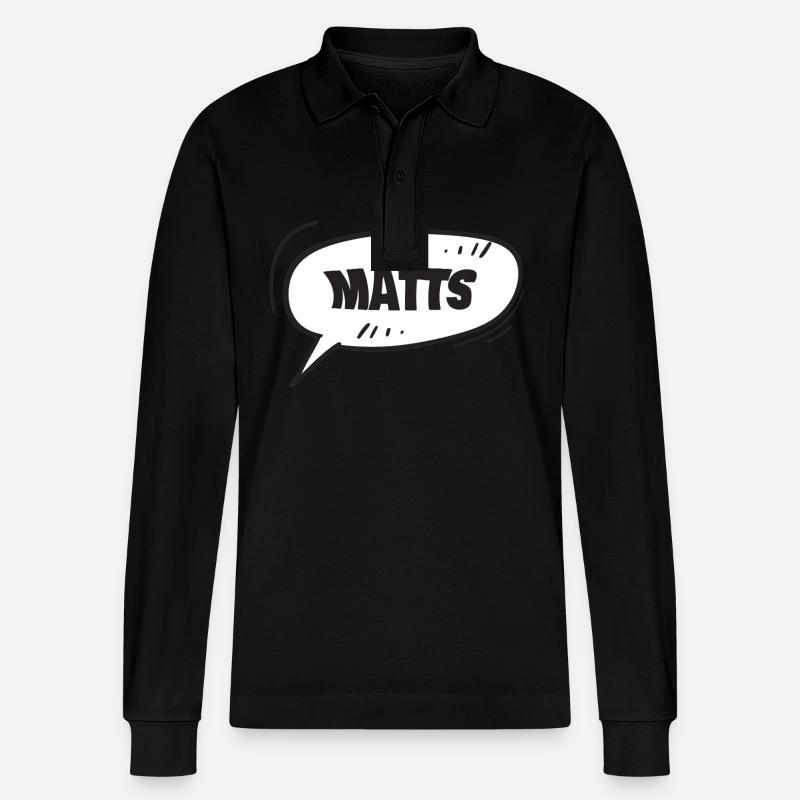 Matts Matts - Stanley/Stella Unisex Bio-Langarm-Poloshirt Prepster - Schwarz