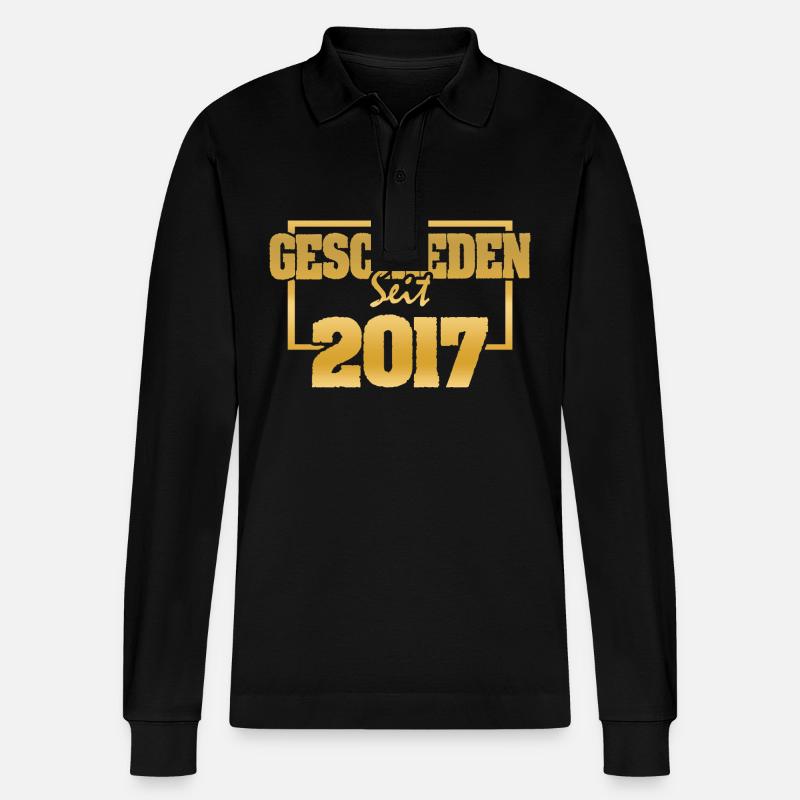 Hochzeit 2017 - Stanley/Stella Unisex Bio-Langarm-Poloshirt Prepster - Schwarz