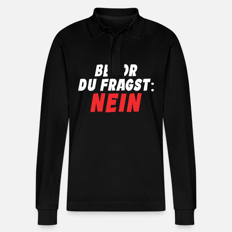 Klarer Durchblick - Stanley/Stella Unisex Bio-Langarm-Poloshirt Prepster - Schwarz
