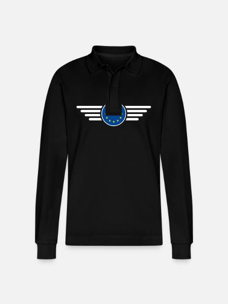 Europe Style Design T-Shirt - Stanley/Stella Organic Unisex Long-Sleeved Polo Shirt Prepster - black