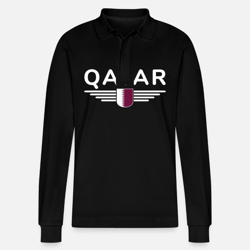 Qatar Design – Exclusif et moderne - Polo à manches longues bio PREPSTER Stanley/Stella Unisexe - noir