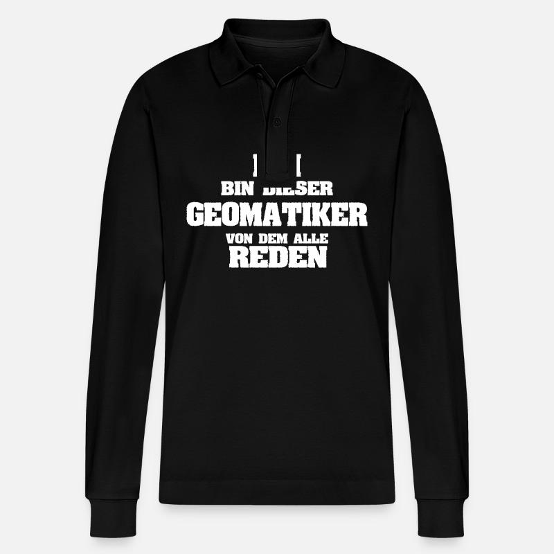 Beruf Geomatiker - Stanley/Stella Unisex Bio-Langarm-Poloshirt Prepster - Schwarz