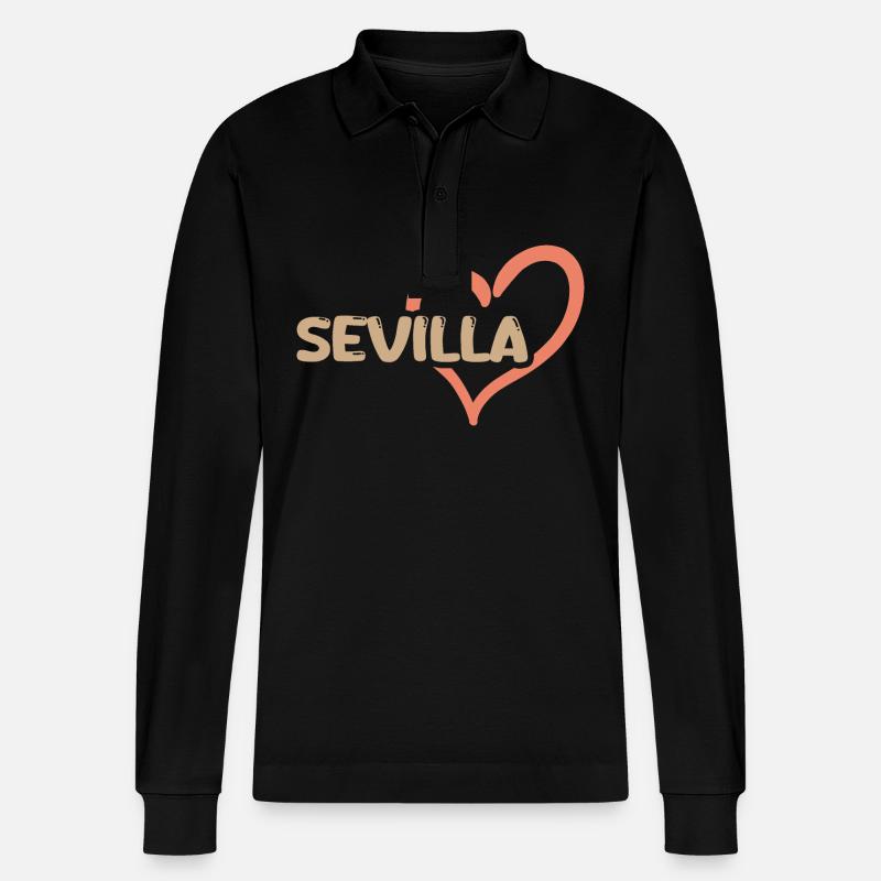 Sevilla - Stanley/Stella Unisex Bio-Langarm-Poloshirt Prepster - Schwarz