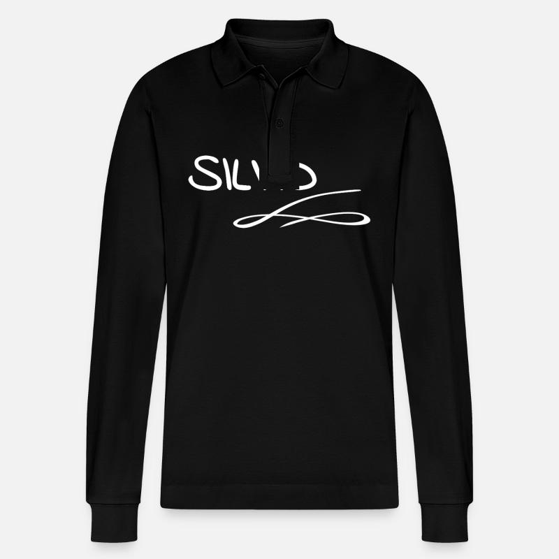 Silvio als Vorname - Stanley/Stella Unisex Bio-Langarm-Poloshirt Prepster - Schwarz