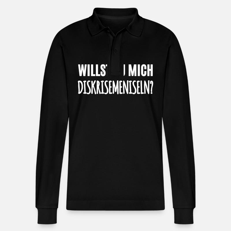 Dsikrisemeniseln - Stanley/Stella Unisex Bio-Langarm-Poloshirt Prepster - Schwarz