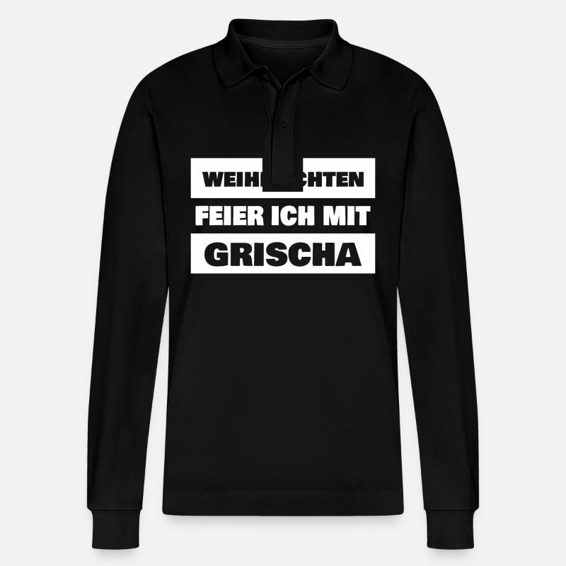 Cadeau pour Grischa - Polo à manches longues bio PREPSTER Stanley/Stella Unisexe - noir