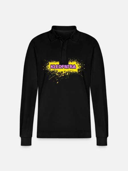 Gift for Cleopatra - Stanley/Stella Organic Unisex Long-Sleeved Polo Shirt Prepster - black