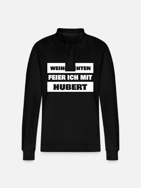 First name Hubert - Stanley/Stella Organic Unisex Long-Sleeved Polo Shirt Prepster - black