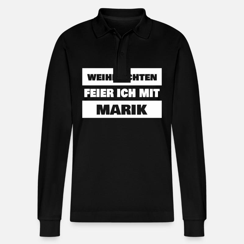 Marik - Stanley/Stella Unisex Bio-Langarm-Poloshirt Prepster - Schwarz