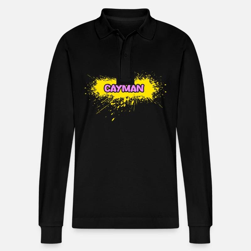 Sonne - Stanley/Stella Unisex Bio-Langarm-Poloshirt Prepster - Schwarz