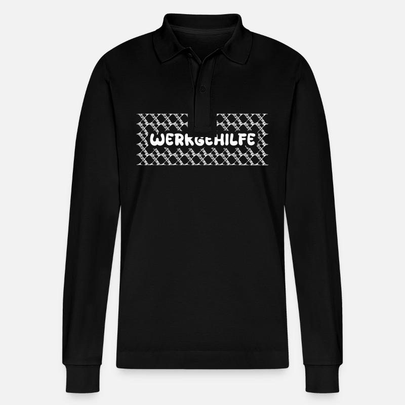 Assistant(e) de poste - Polo à manches longues bio PREPSTER Stanley/Stella Unisexe - noir