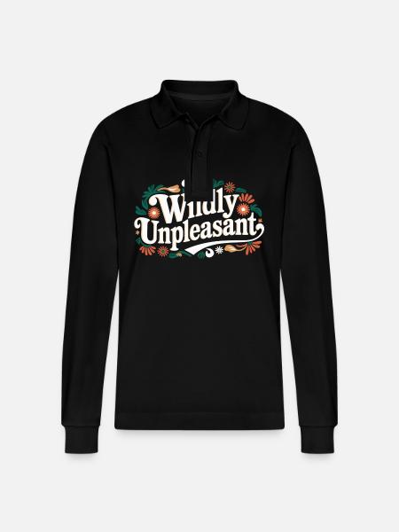 Wildly Unpleasant 9 - Stanley/Stella Unisex Bio-Langarm-Poloshirt Prepster - Schwarz