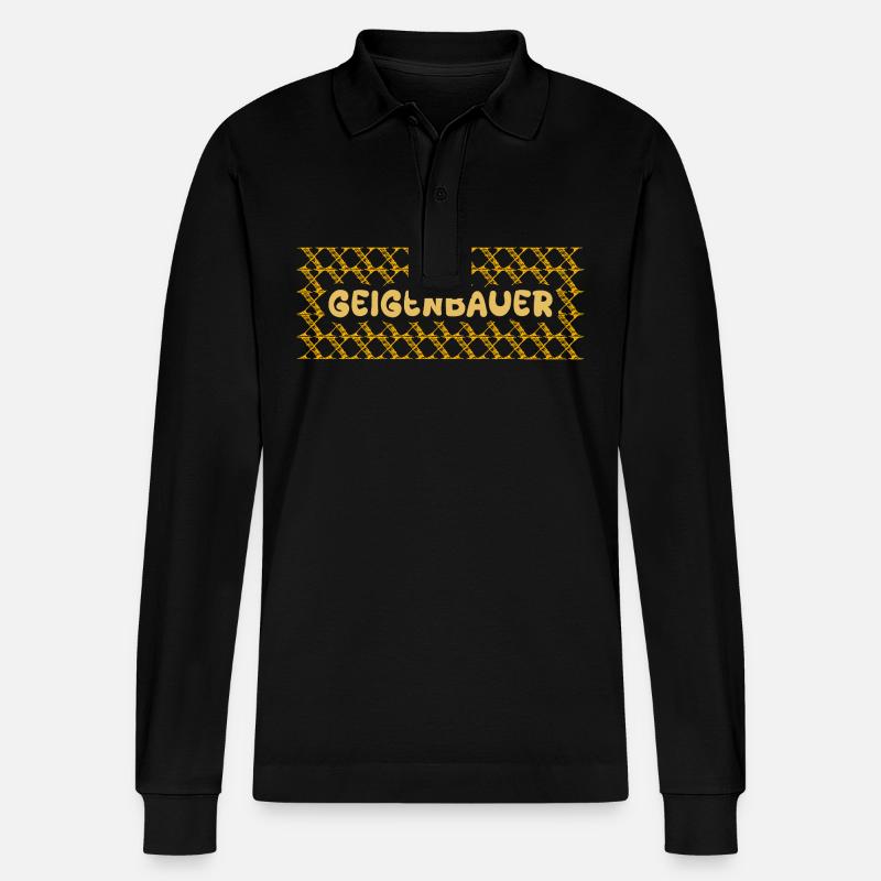 Geigenbauer als Job - Stanley/Stella Unisex Bio-Langarm-Poloshirt Prepster - Schwarz