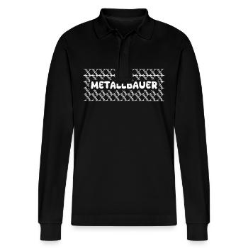 Emploi Métallurgiste - Polo à manches longues bio PREPSTER Stanley/Stella Unisexe - noir - Devant - Anna (173cm) & Nico (186cm)