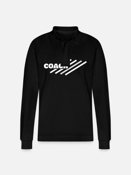 Coach as a workplace - Stanley/Stella Organic Unisex Long-Sleeved Polo Shirt Prepster - black
