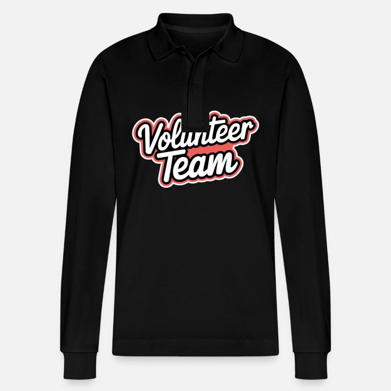 Volunteer Team 15 - Stanley/Stella Unisex Bio-Langarm-Poloshirt Prepster - Schwarz