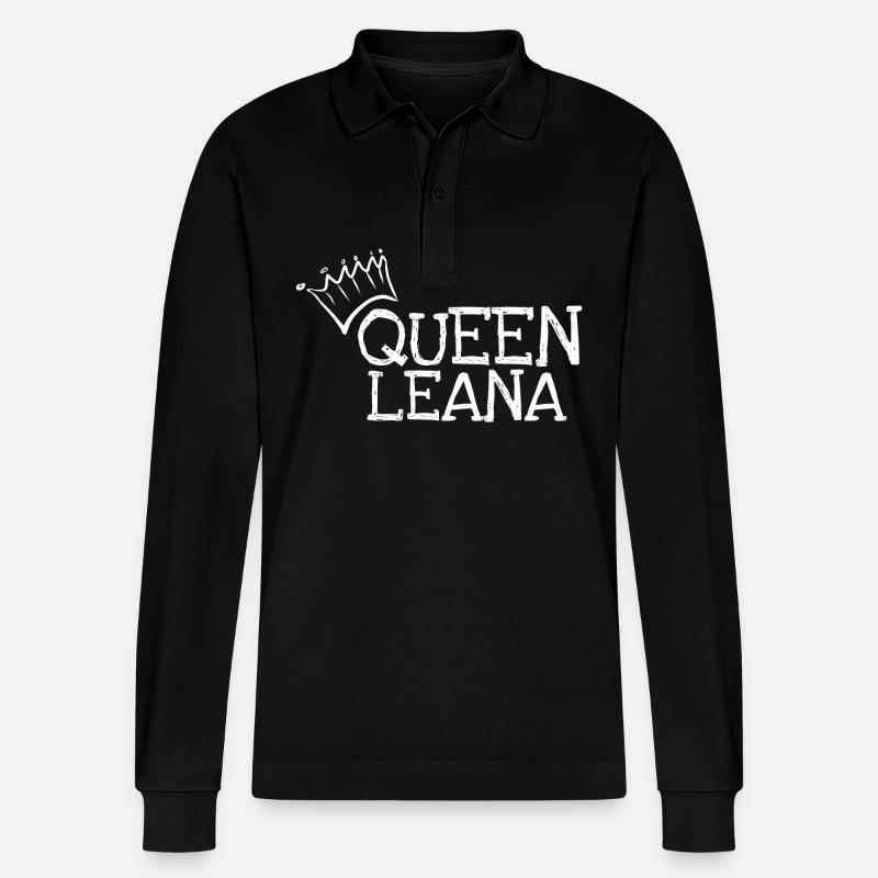 Leana comme prénom - Polo à manches longues bio PREPSTER Stanley/Stella Unisexe - noir