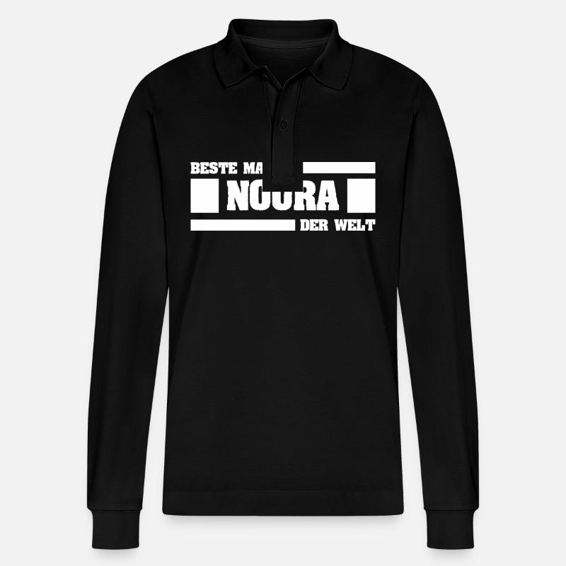 Mère Noura - Polo à manches longues bio PREPSTER Stanley/Stella Unisexe - noir