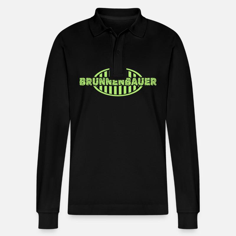 Constructeur de puits comme métier - Polo à manches longues bio PREPSTER Stanley/Stella Unisexe - noir