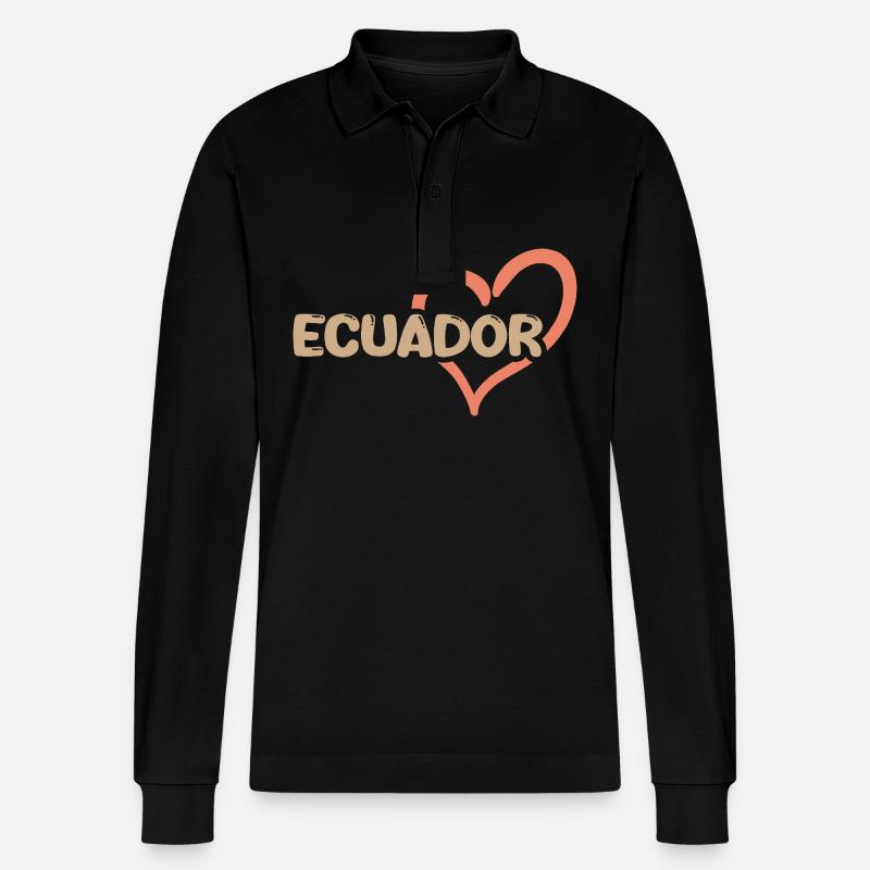 Ecuador Ecuador - Stanley/Stella Unisex Bio-Langarm-Poloshirt Prepster - Schwarz