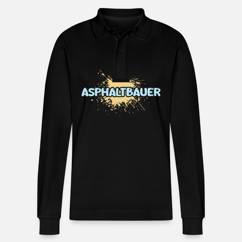 Constructeur d’asphalte comme métier - Polo à manches longues bio PREPSTER Stanley/Stella Unisexe - noir